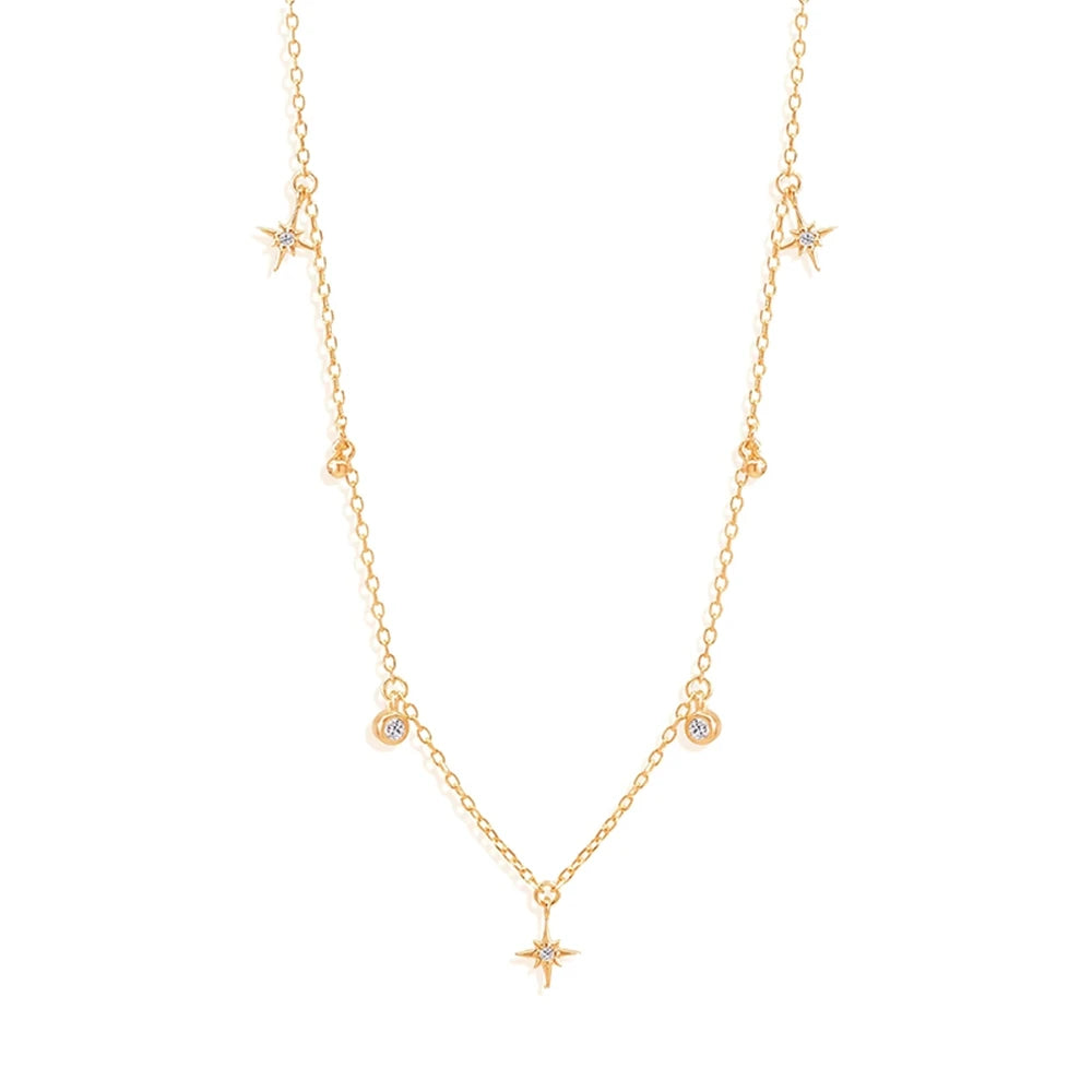 Adjutant 925 Sterling Silber Stapel Choker Kette Frauen zierliche Blume Zirkon Halskette Geometrie koreanischen Schlüsselbein Hals Schmuck Geschenke