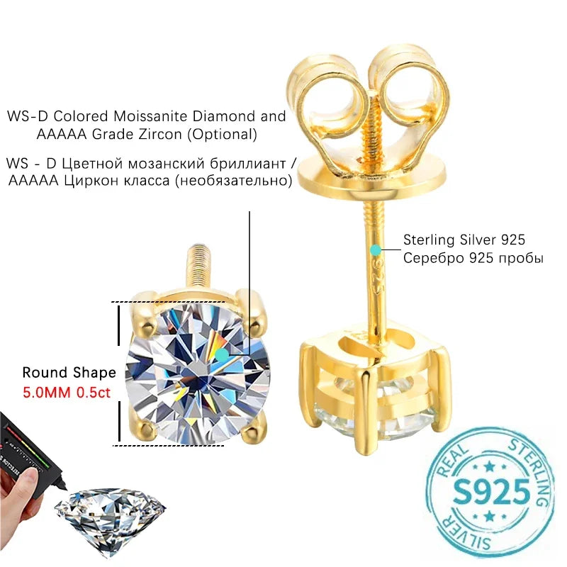 Moissanit Ohrstecker Damen