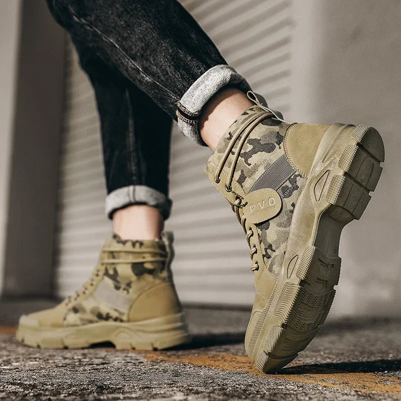 Herbst-Stiefel für Männer – Camouflage High Top