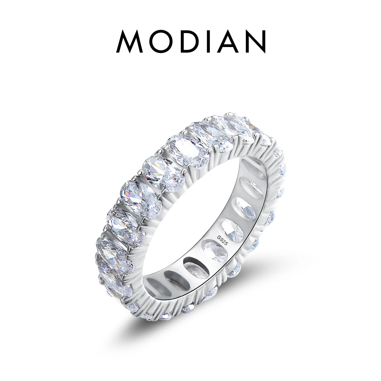 925er Sterling Silber Smaragd-Zirkon Ring Damen