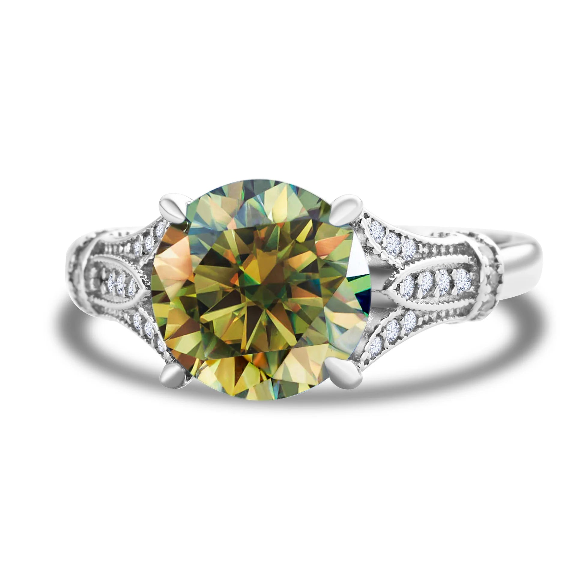 Luxus Solitär-Moissanit Ring 3 Karat für Damen