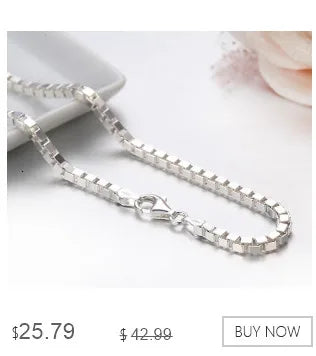 45cm-60cm solide reine echte 925 Sterling Silber Perlen Kreuz kette Halskette Frauen Mädchen Italien Schmuck Kolye Collare Collier Ketting