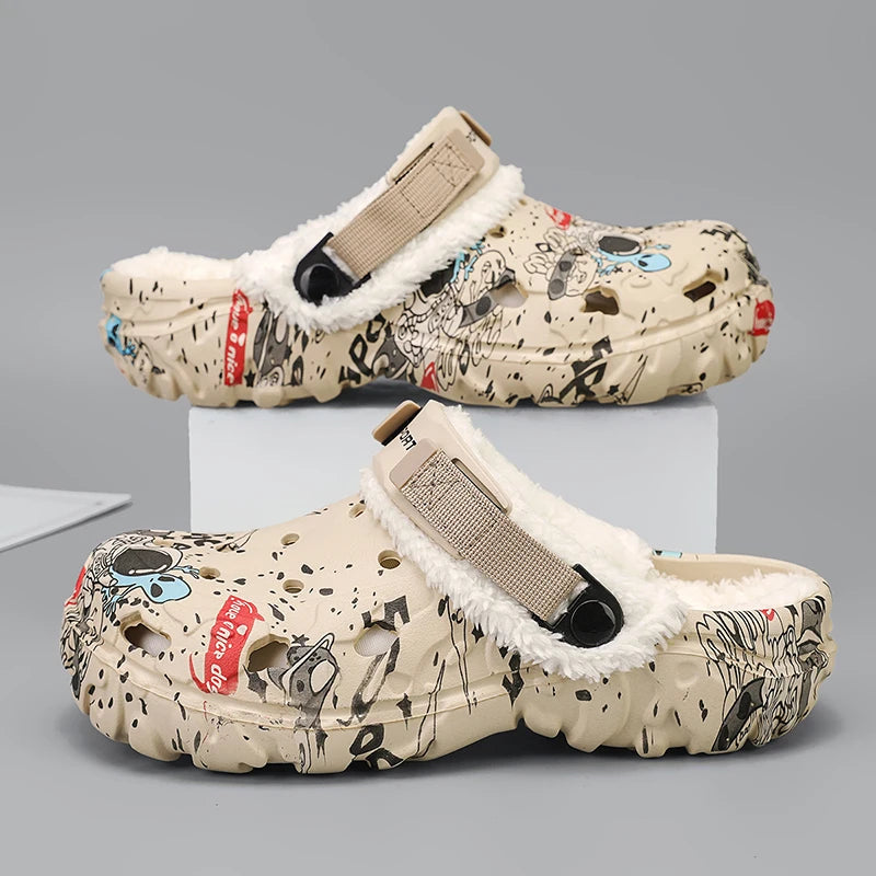 Herren Winter-Hausschuhe Plüsch & Rutschfest