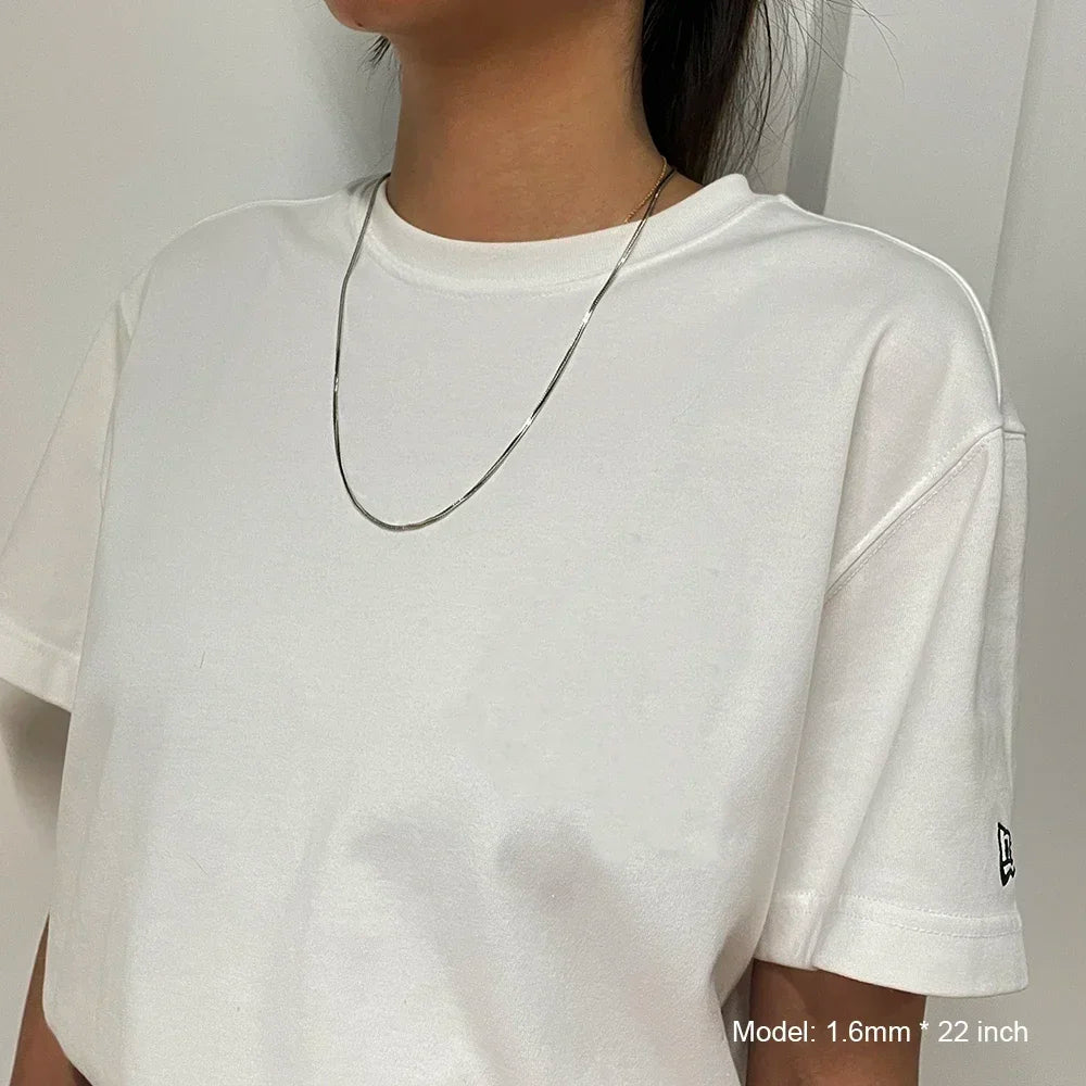 925er Sterling Silber Fuchsschwanz-Halskette – unisex