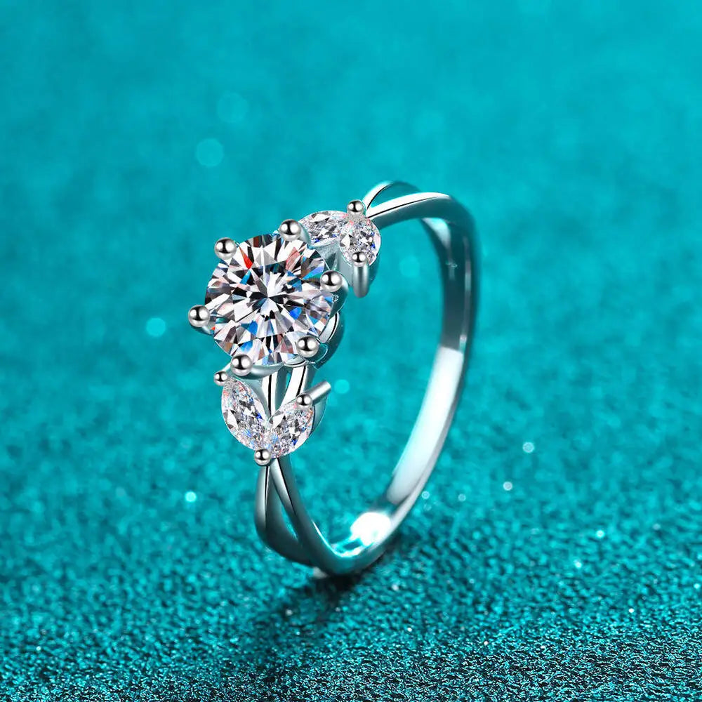 Luxus Moissanit-Solitärring – 1ct – Frauen