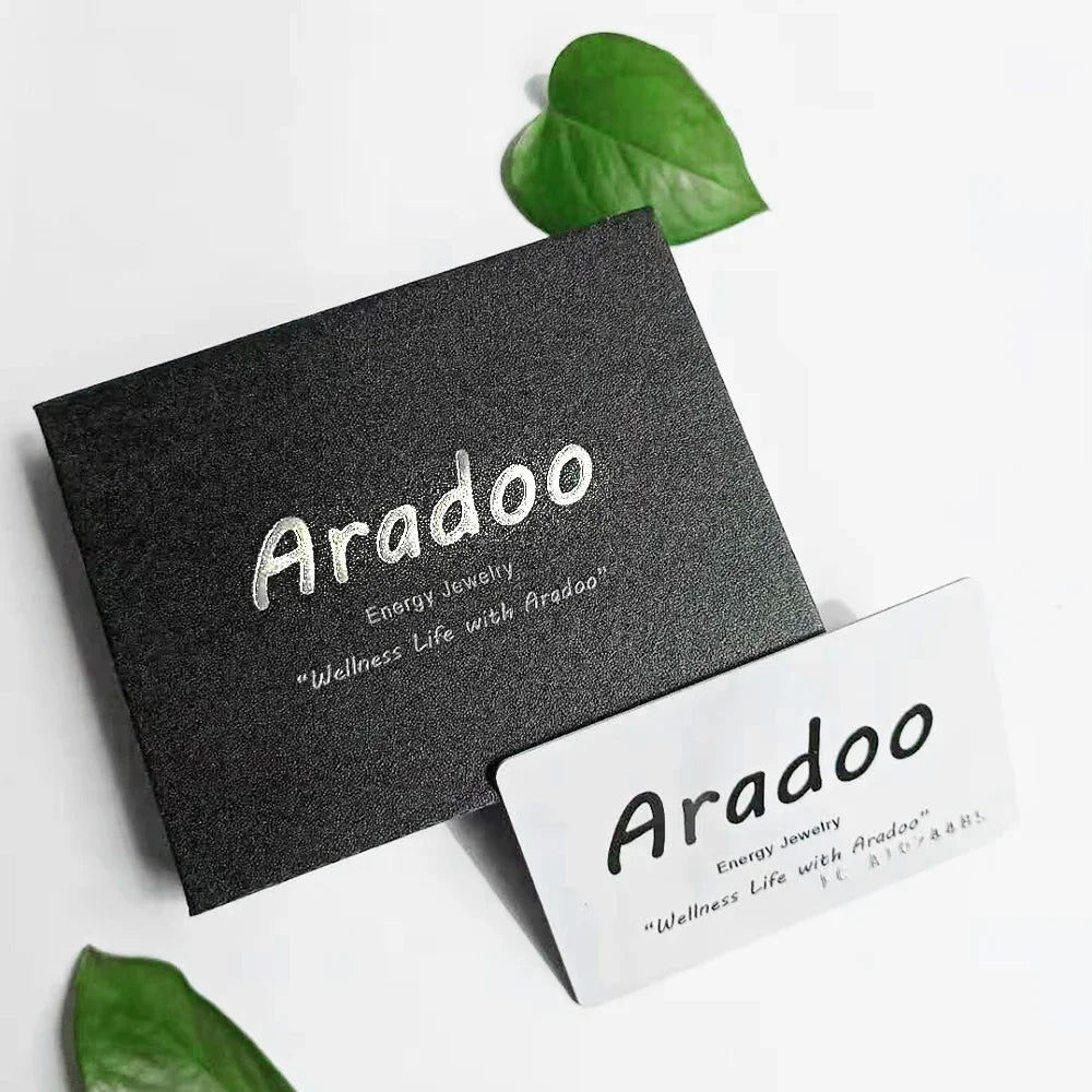 ARADOO Titan Stahl Zirkonia Magnetische Halskette Hämatit Therapie Edelstahl Halsband Halskette Kragen