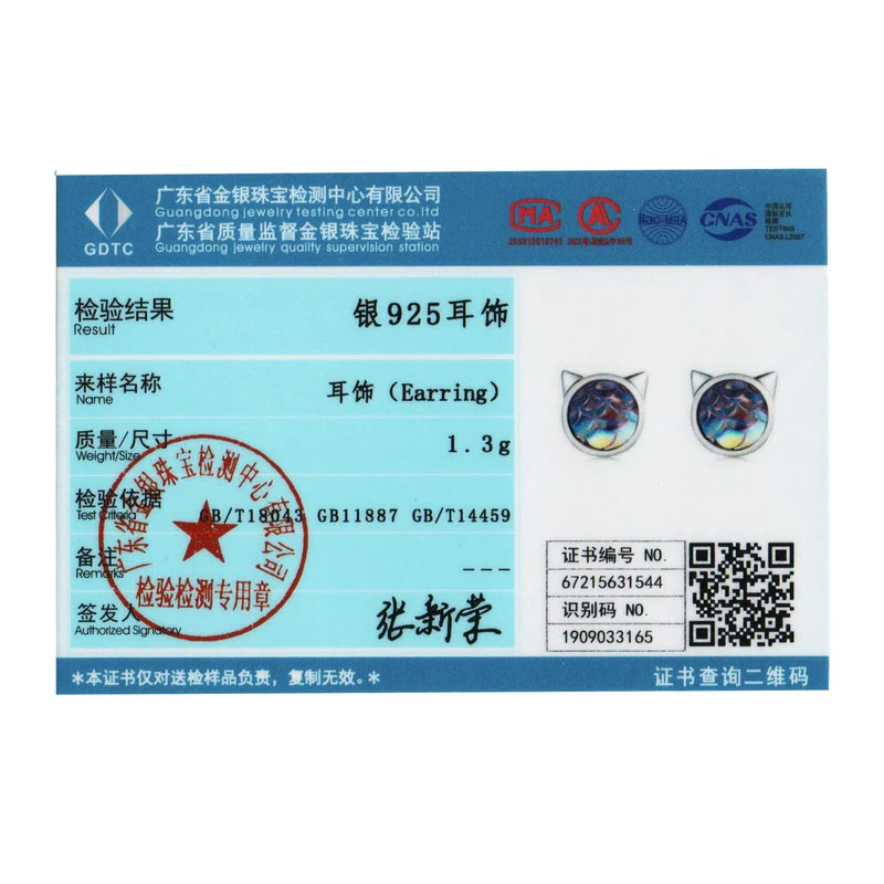 Bamoer Luxus-Ohrringe für Mädchen aus 925er-Sterlingsilber, Regenbogen-Schmetterling, niedlich, schick, lustig, Ohrstecker, Original für Damen, Party, edler Schmuck