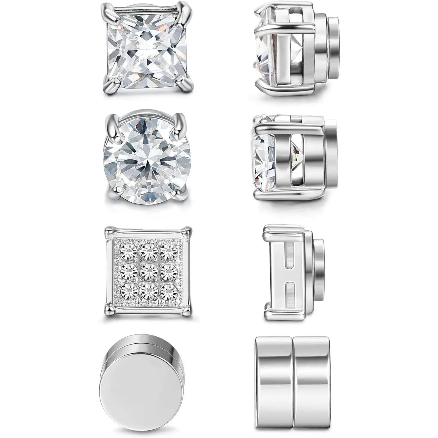 Magnetische CZ Ohrstecker Frauen Männer