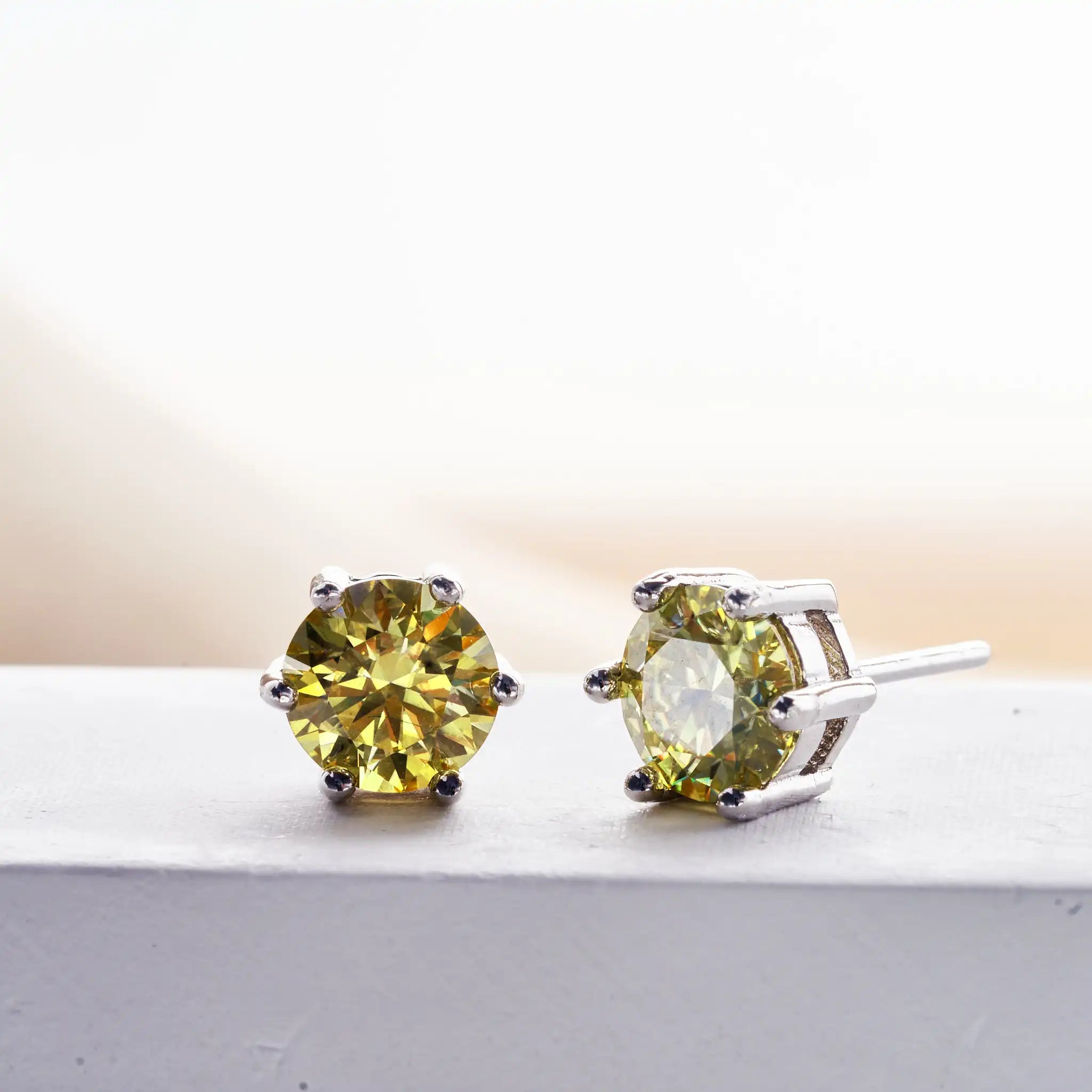 1–2 Karat D-Farbe Moissanit-Ohrringe für Damen, 925er Sterlingsilber, Ohrstecker, funkelnder Labordiamant, Hochzeit, edler Schmuck