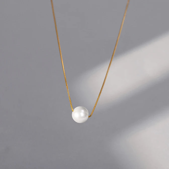 INZATT 925 Silber Perlen Choker