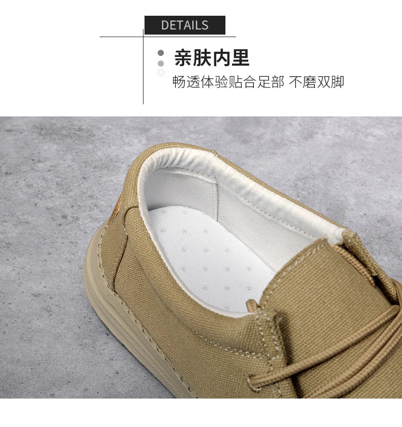 2025 neue männer Turnschuhe Sommer Atmungsaktive Männer Laufschuhe Stoff Licht Keine-Rutsch Komfortable Outdoor Walking Schuhe Loafer