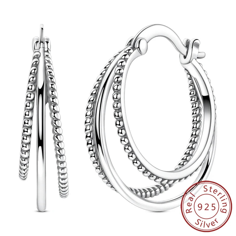 Creolen Neue Original 925 Sterling Silber Süße Herz Bogen Runde Zirkon Ohrstecker Für Frauen Mädchen Edlen Schmuck