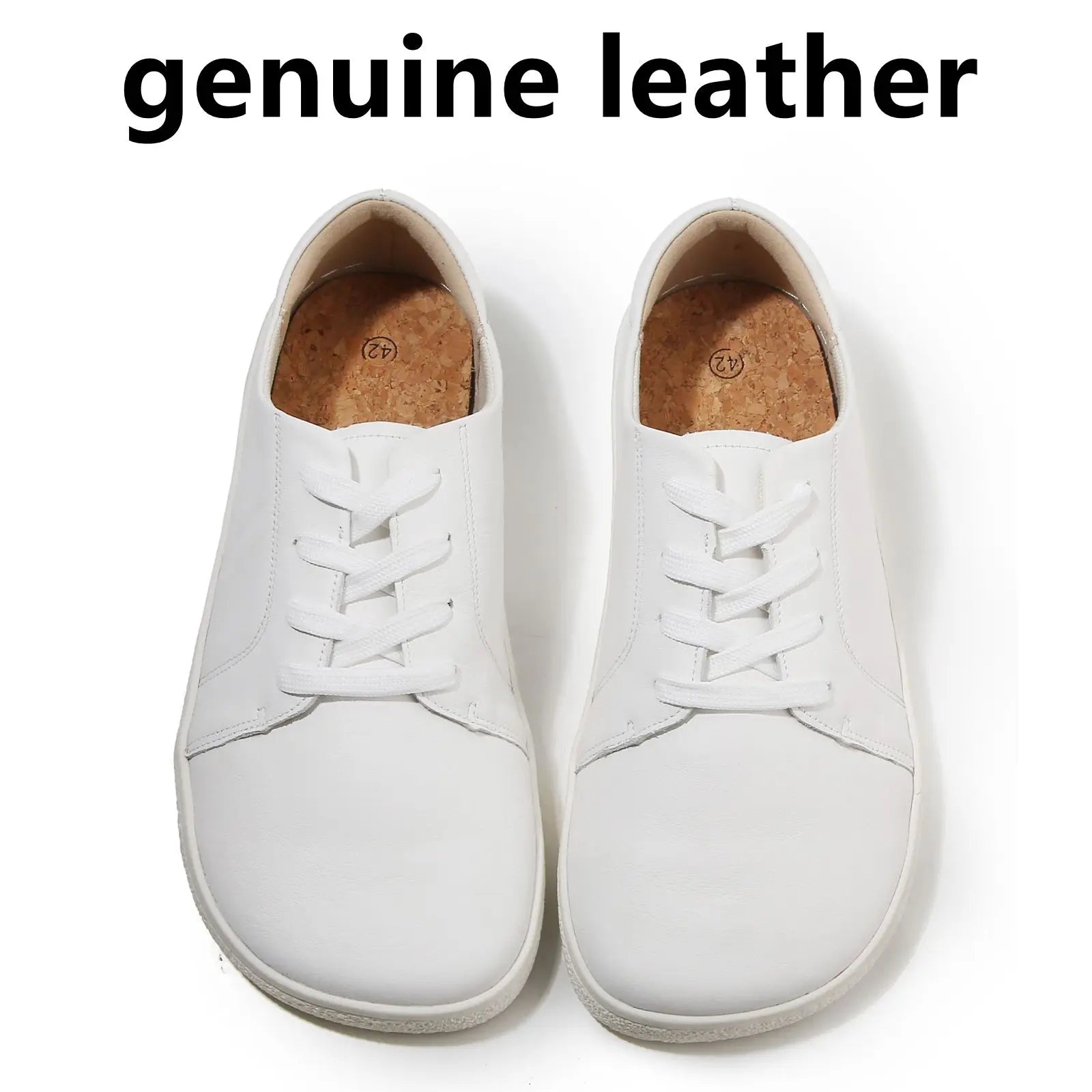 TONGLEPAO Frühling, Herbst, Barfuß, echtes Leder, Herren-Damen-Sneaker mit Zero Drop, flacher, weicher Sohle, breiterer Zehenbox, leicht