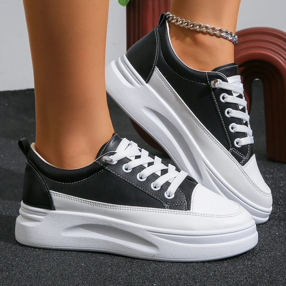 Damen Weiße Sneakers Herbst