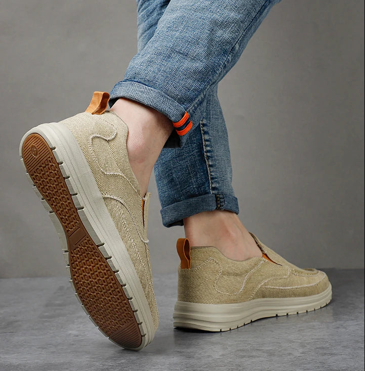 Herrenschuhe – Atmungsaktive Canvas-Slipper