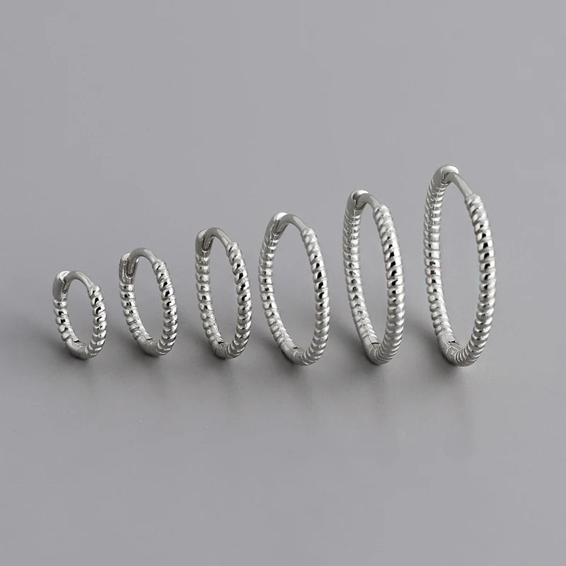 INZATT Echt 925 Sterling Silber Twisted Rope Form 18 Karat Creolen für Frauen Klassischen Feinen Schmuck Geometrische Zubehör