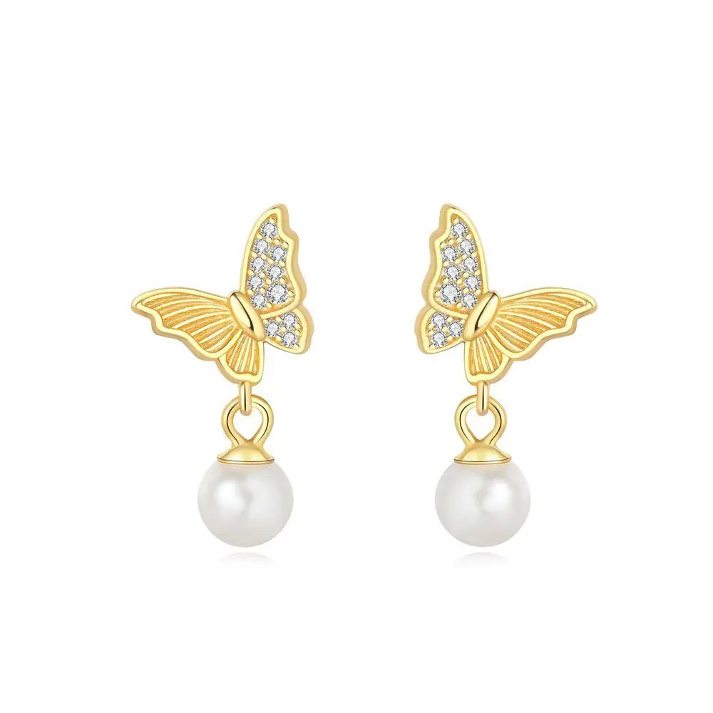 Orstarry Schmetterlings-Ohrringe aus 925er-Sterlingsilber, dunkle Serie, Ohrstecker für Damen, S925-Schmuck, Party, Jahrestag, trendiges Geschenk