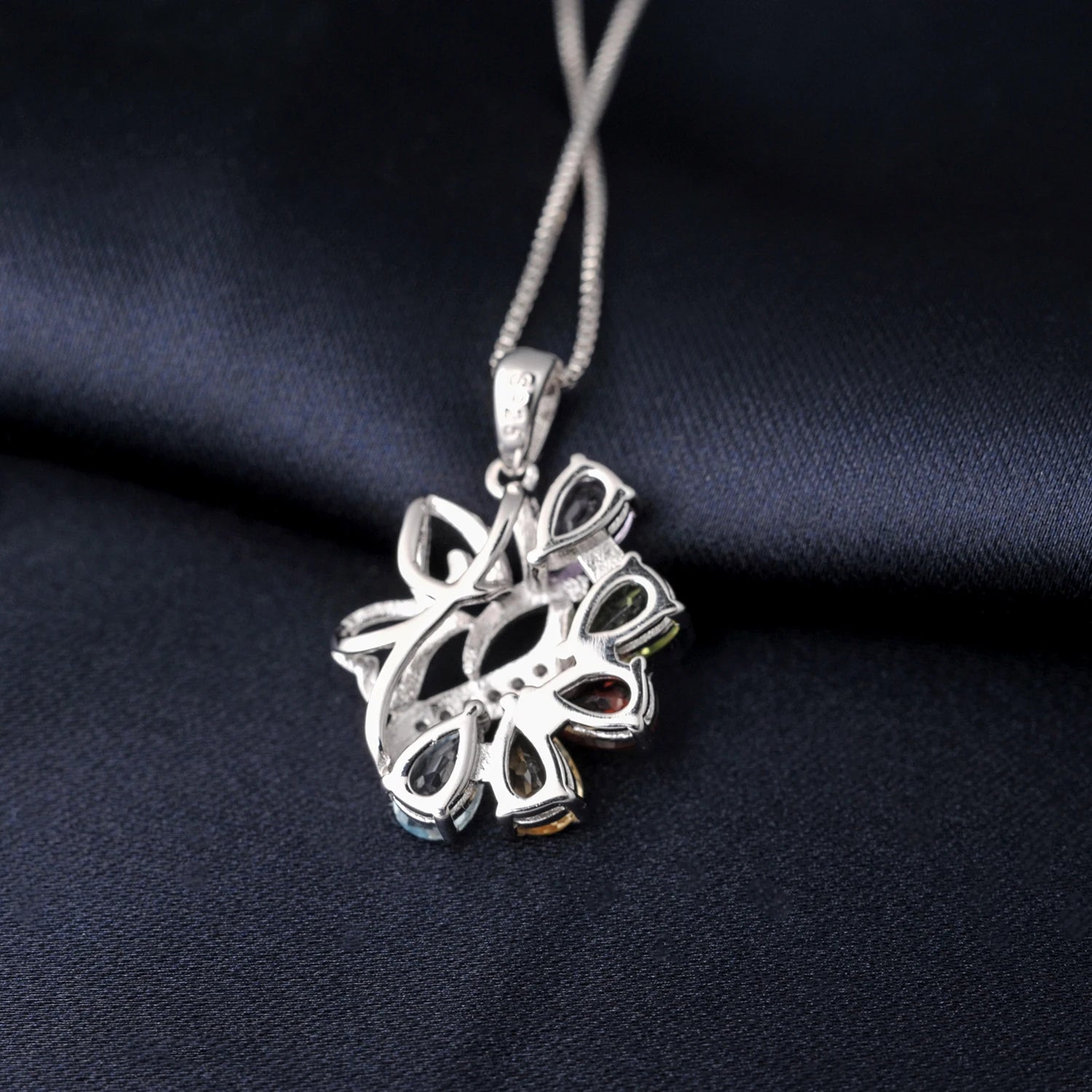 Potiy 925 Sterling Silber Edelstein Schmuckset