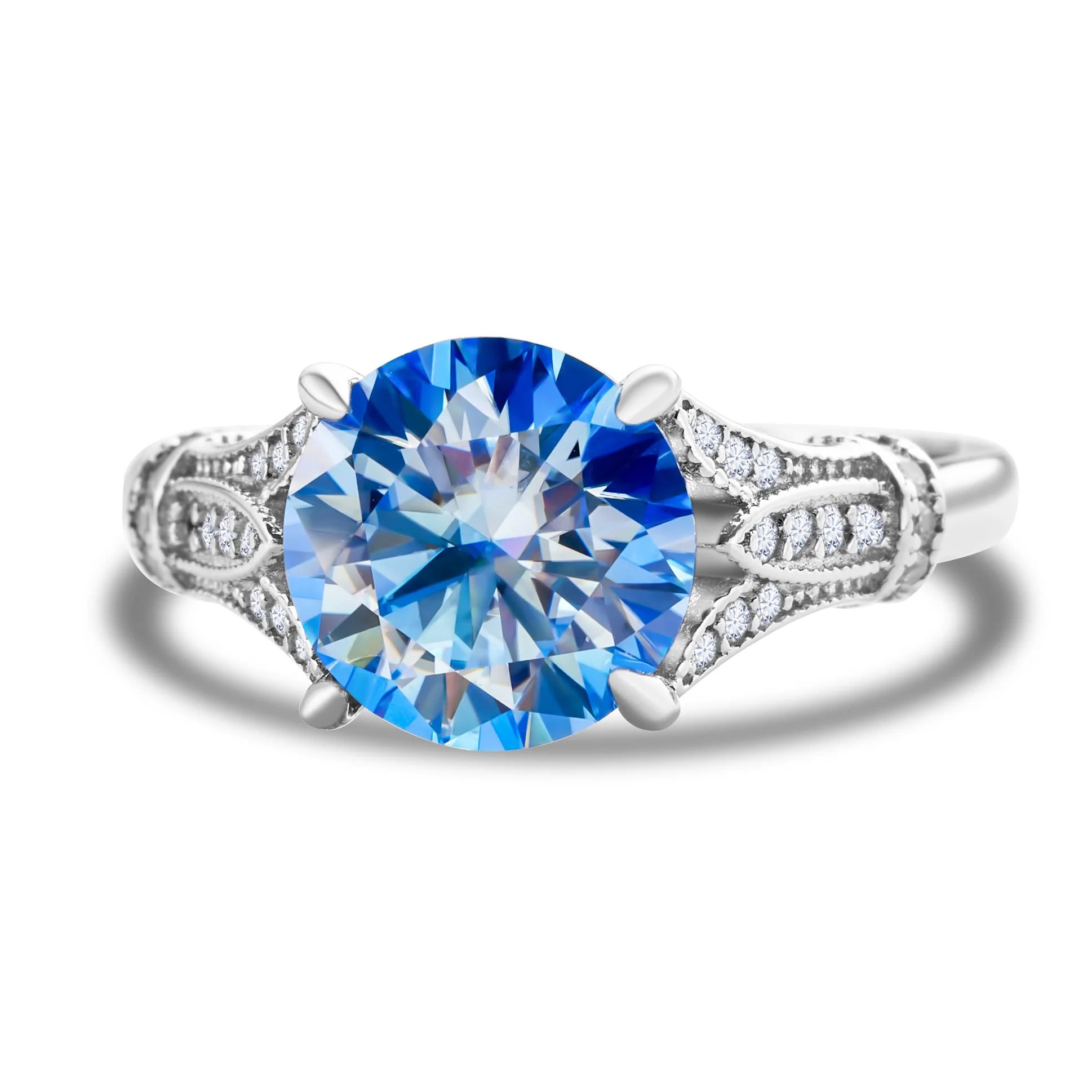 Luxus Solitär-Moissanit Ring 3 Karat für Damen