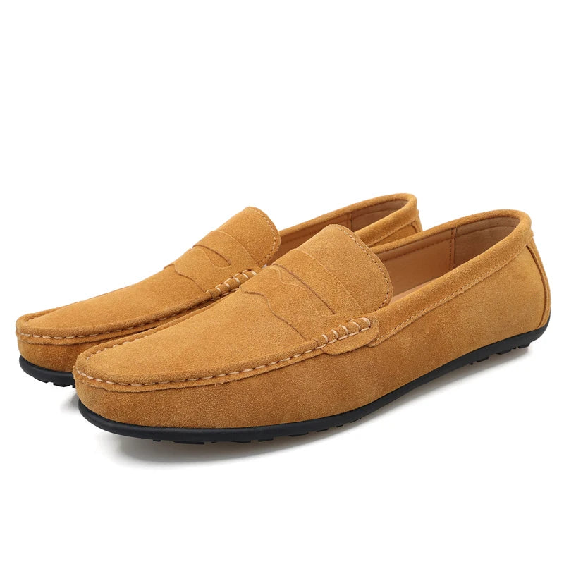Männer Casual Schuhe Mode Männer Schuhe Handgemachte Wildleder Echtes Leder Herren Loafer Mokassins Slip Auf männer Wohnungen Männlich Fahren Schuhe