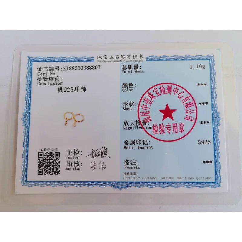 INZATT INS Heißer Echt 925 Sterling Silber Zirkon Hoop Ohrringe Für Mode Frauen Punk Edlen Schmuck 18 karat Gold zubehör