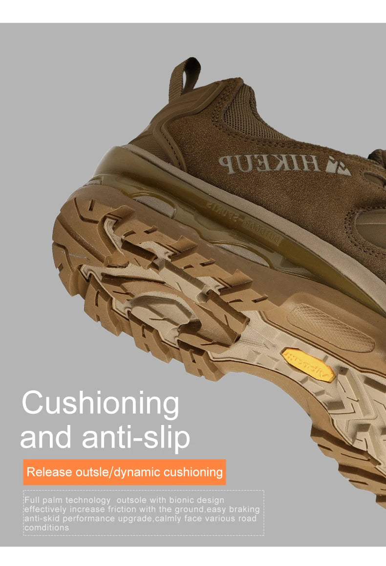 HIKEUP Rutschfeste, verschleißfeste Outdoor-Wanderschuhe, atmungsaktiv, spritzwassergeschützt, Klettern, Herren-Sneaker, Trekking, Tourismus, Bergschuhe
