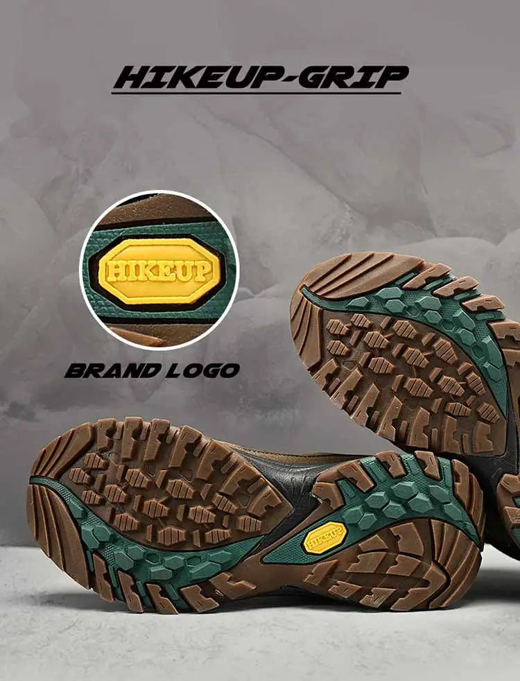 HIKEUP High-Top Männer Wanderschuhe Winter Outdoor Schuhe Schnüren Rutschfeste Sport Casual Trekking Stiefel Mann Wildleder warme Schuhe