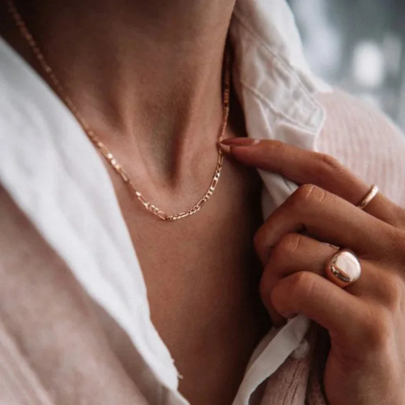 925er Sterlingsilber Figaro-Kette