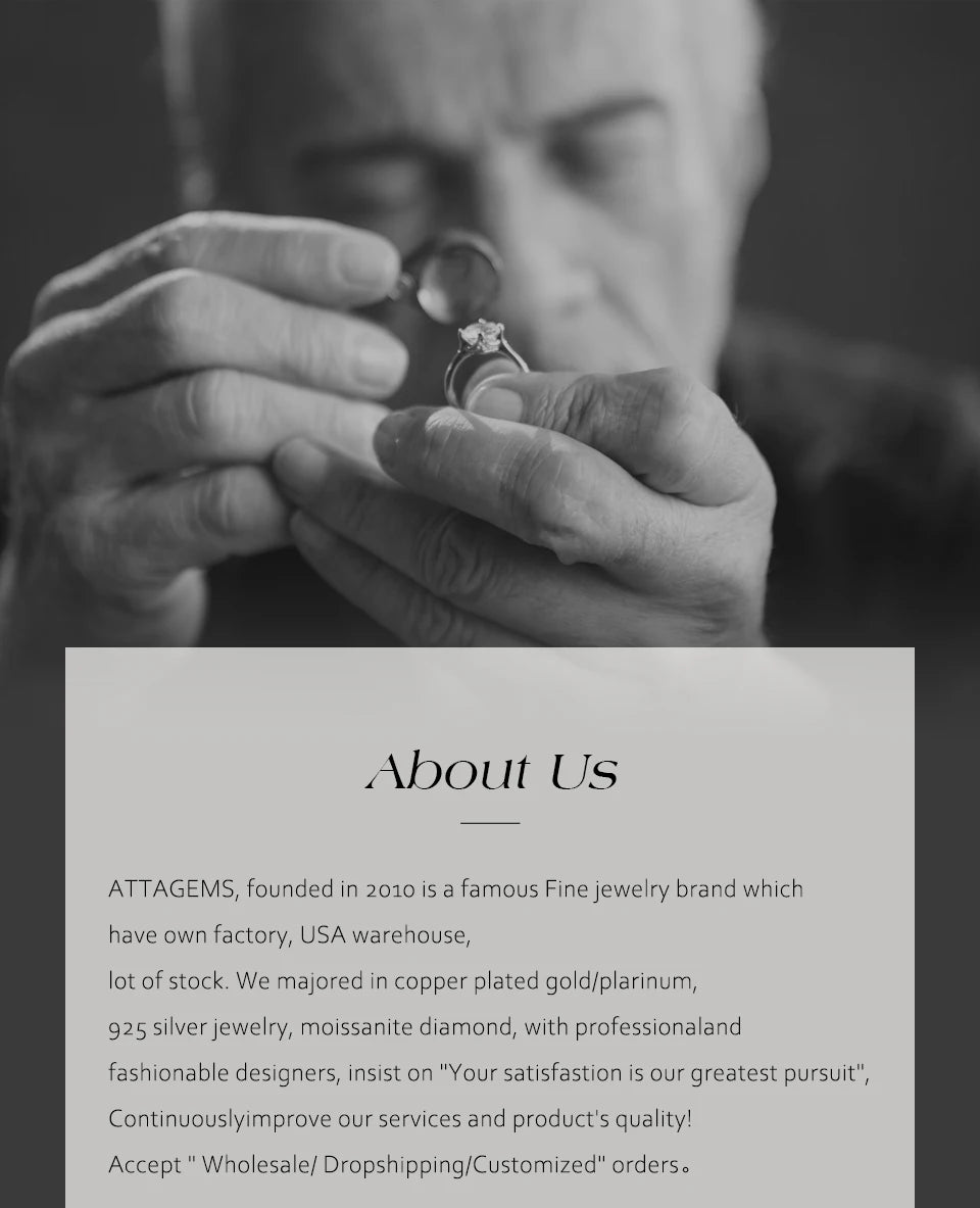 ATTAGEMS Eternity DVVS1 Moissanit-Ring für Damen, 100 % echtes 925er-Sterlingsilber, vergoldet, Hochzeit, Party, Charm, edler Schmuck, neu