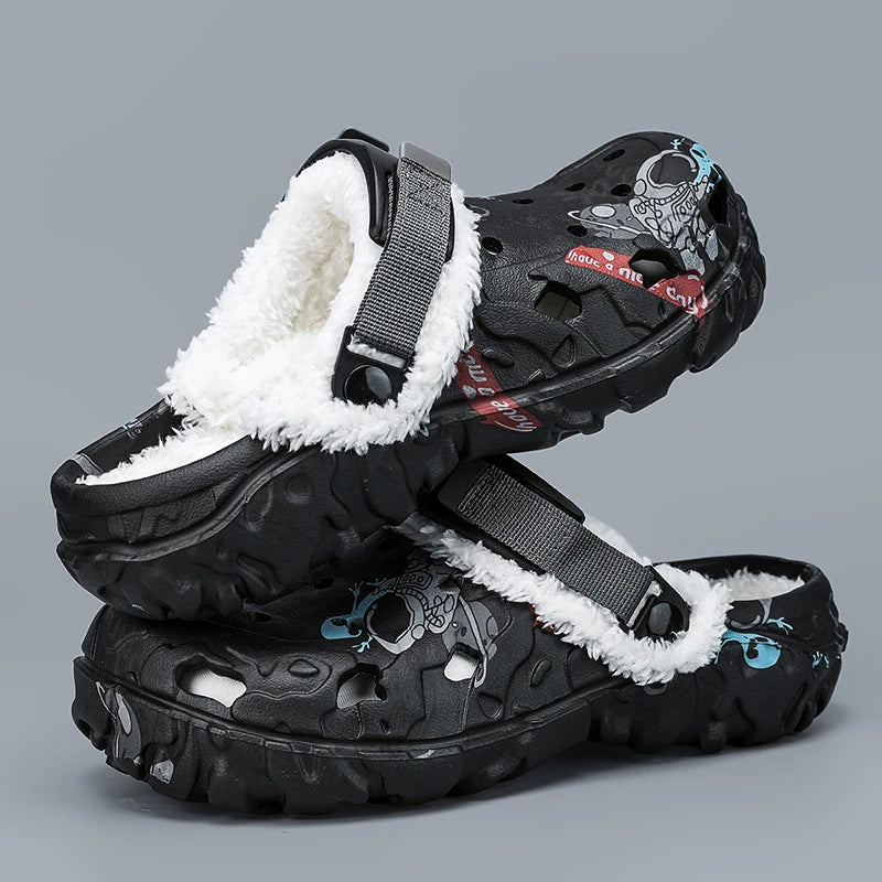 Herren Winter-Hausschuhe Plüsch & Rutschfest