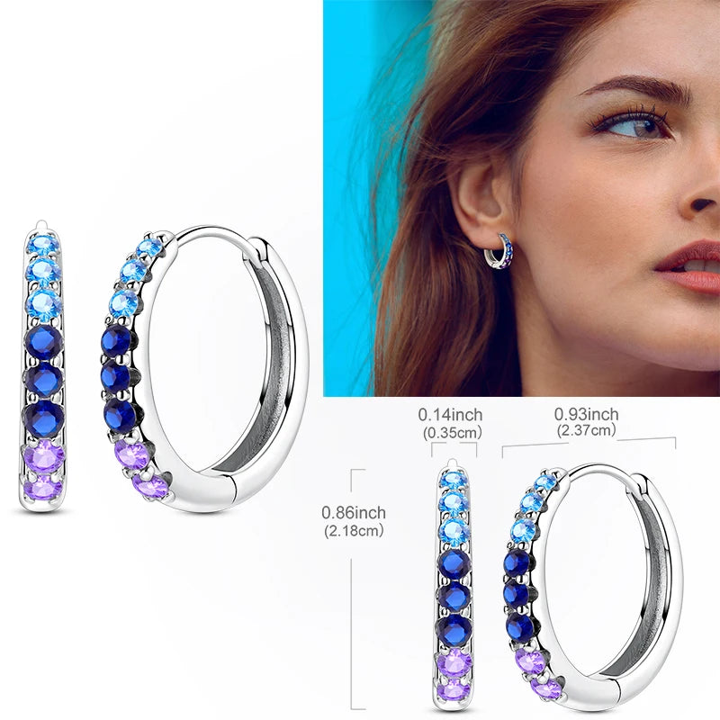 Creolen aus 925er-Sterlingsilber, Mond, Sonne, Original-Ohrring, Anhänger, Zirkon, Herzform, Stern-Ohrring, für Frauen und Mädchen, zur Herstellung von Schmuck