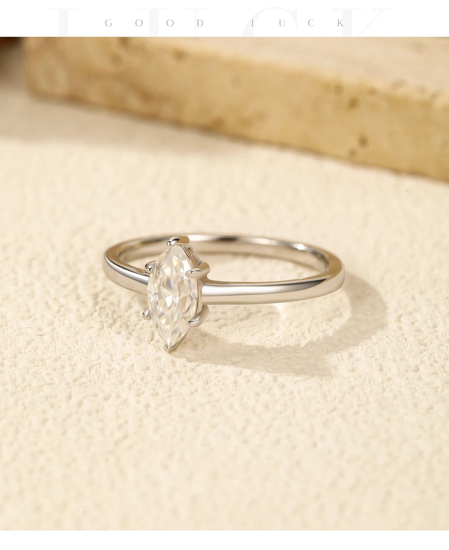 Moissanit D-Farb Ring Silber