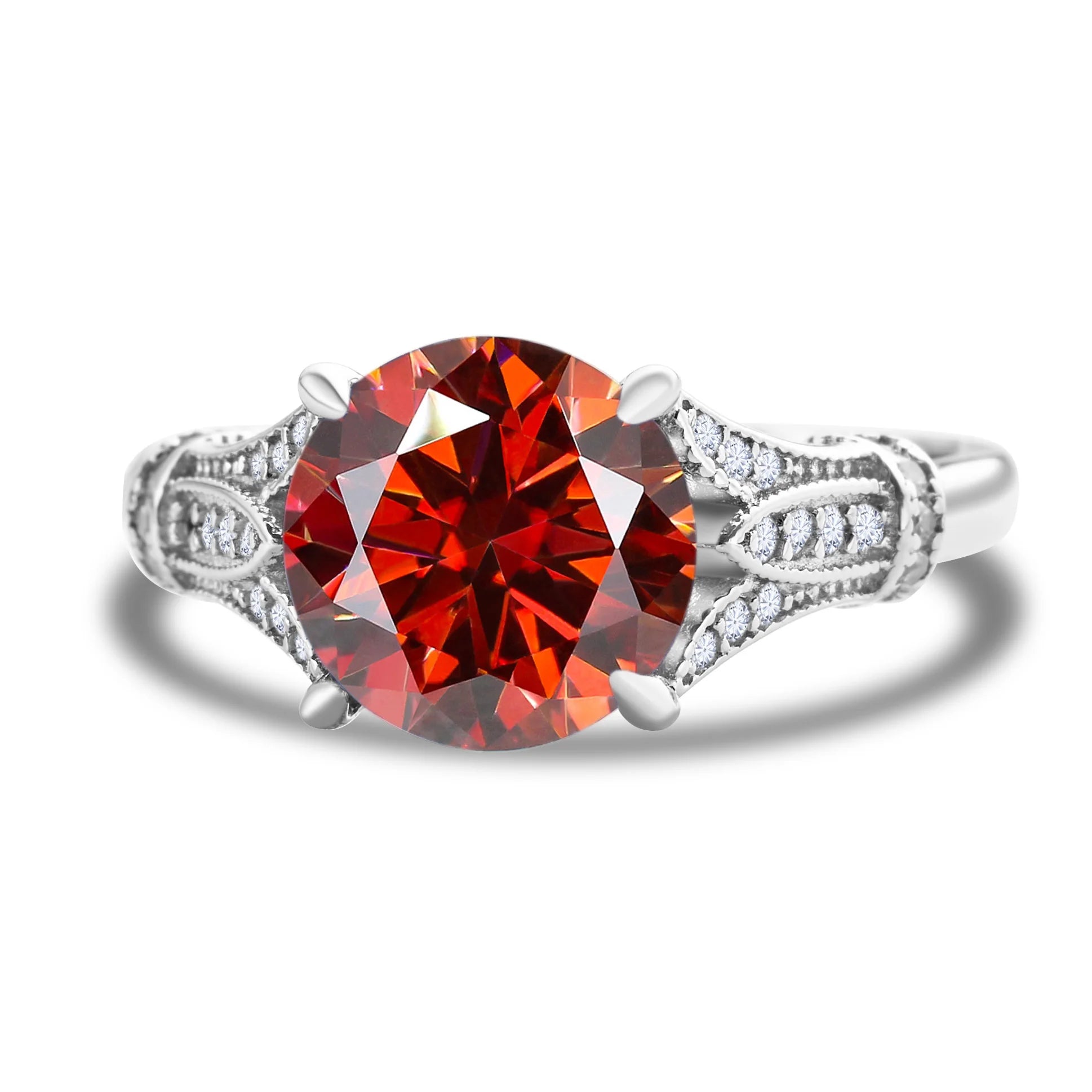 Luxus Solitär-Moissanit Ring 3 Karat für Damen