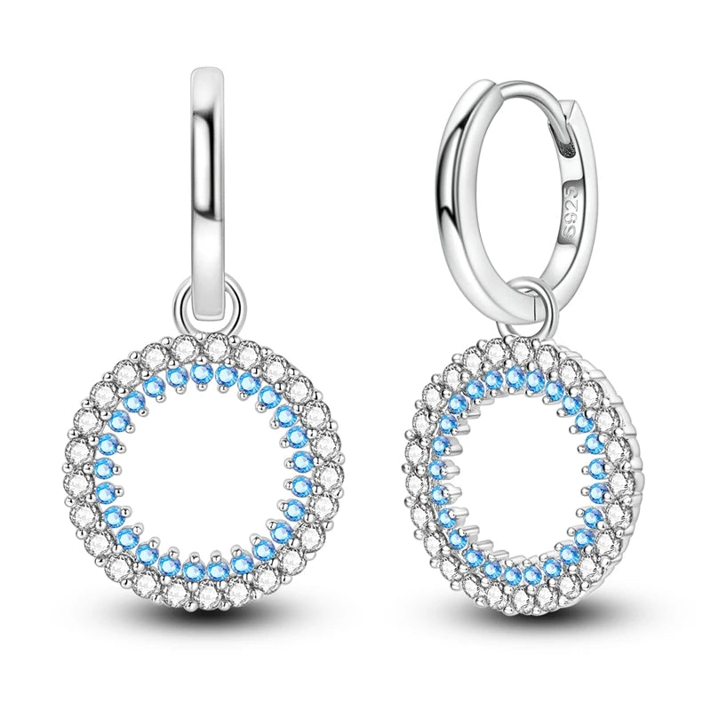 Heißer Verkauf 925 Sterling Silber Klassische Multi Ring Ohrringe Serie Tropfen Ohrringe Für Frauen Party Feines Geschenk Elegante Geburtstag Schmuck