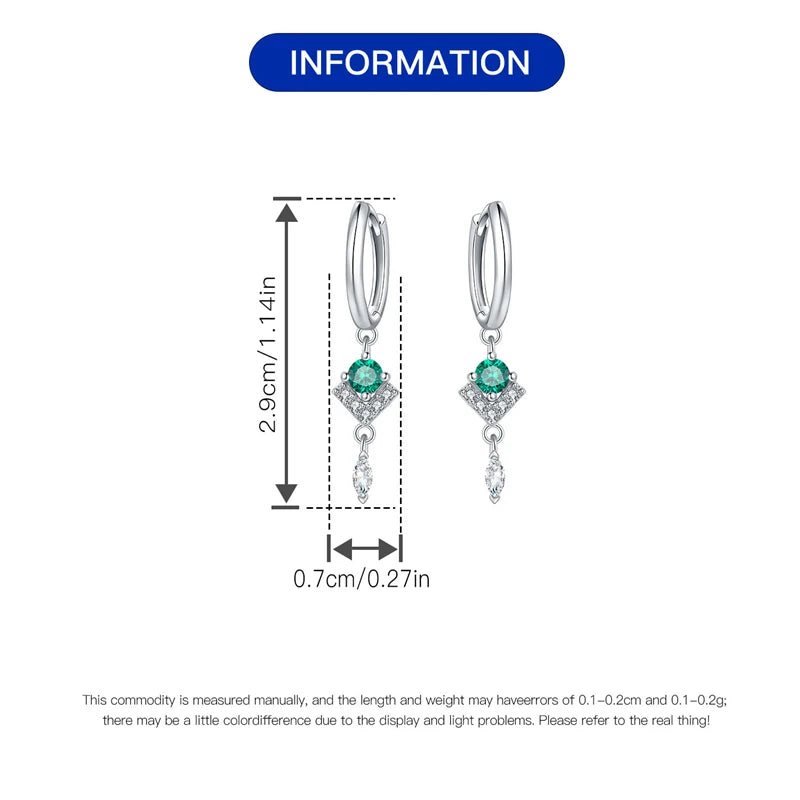 925er-Sterlingsilber, ein Paar farbige Herz-Ohrringe, passend für Original-Charms, Creolen für Frauen und Mädchen, Ohrstecker, edler Schmuck