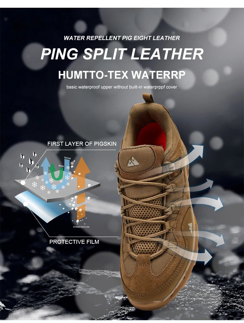 HIKEUP Rutschfeste, verschleißfeste Outdoor-Wanderschuhe, atmungsaktiv, spritzwassergeschützt, Klettern, Herren-Sneaker, Trekking, Tourismus, Bergschuhe