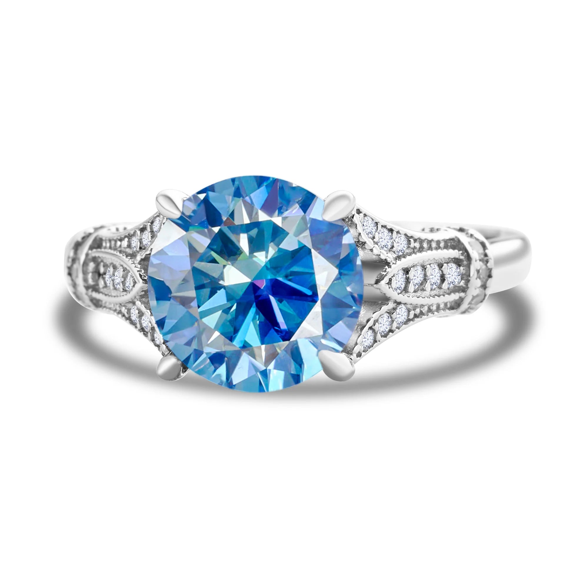 Luxus Solitär-Moissanit Ring 3 Karat für Damen