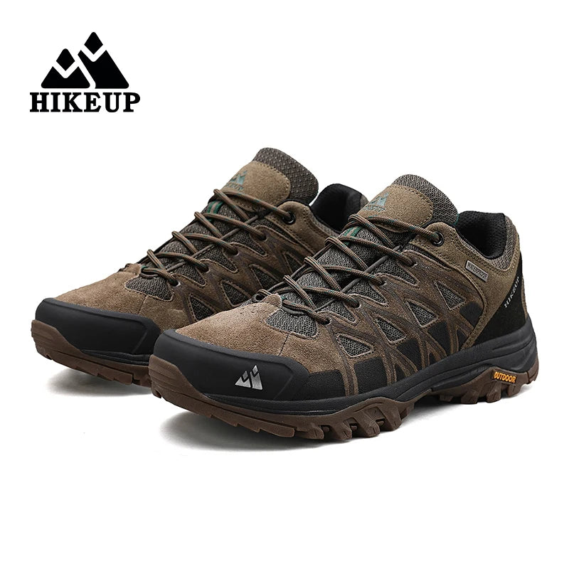 HIKEUP Modische Outdoor-Schuhe, Wandern, Herren, Sport, lässig, Bergtrekking-Stiefel, Camping-Sneaker für Herren, rutschfest, verschleißfest