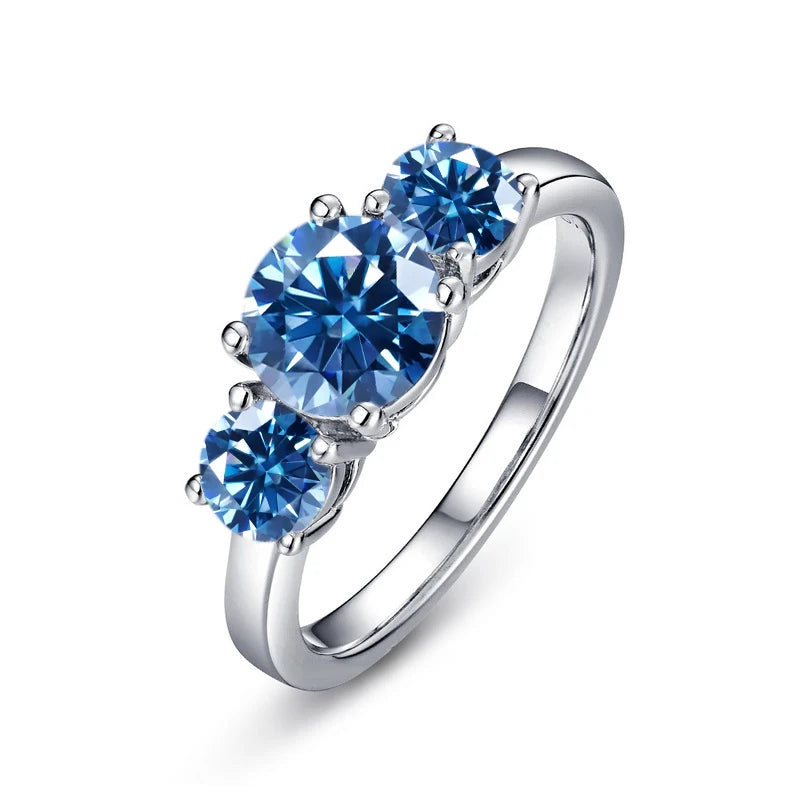 Moissanit Verlobungsring Silber