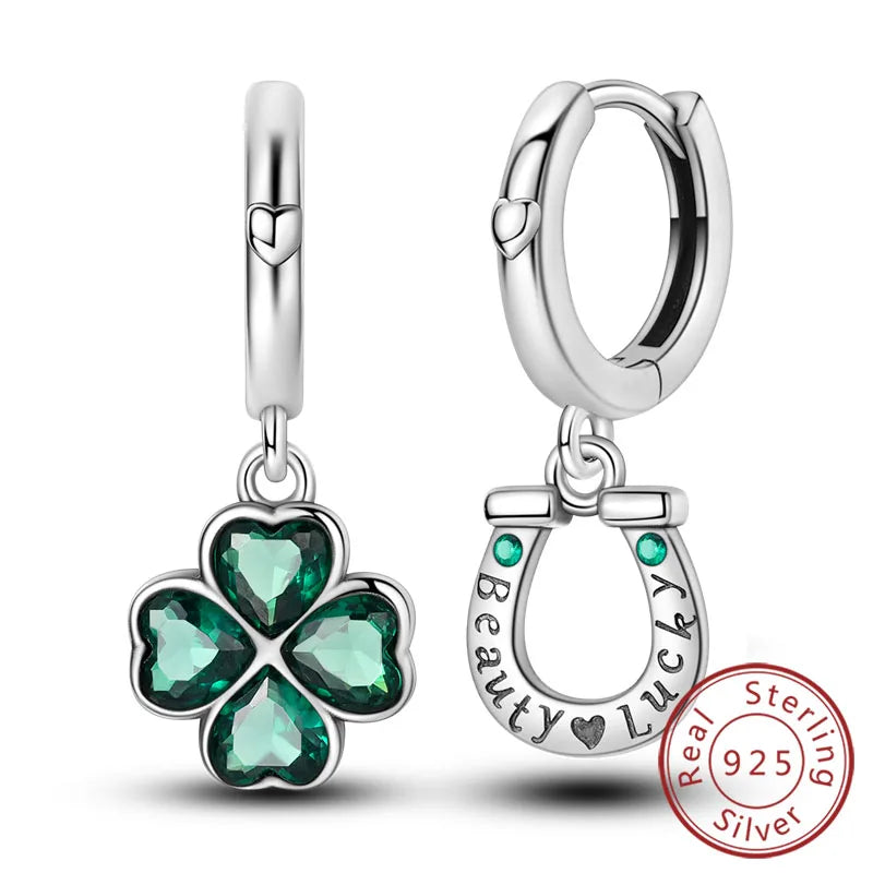 Damen-Ohrringe, 925er-Sterlingsilber, Creolen, Herz, Zirkon, Stern-Tropfenohrringe für Damen, Mode, Party, Geburtstag, Schmuck, Geschenke