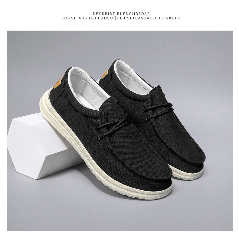 2025 neue männer Turnschuhe Sommer Atmungsaktive Männer Laufschuhe Stoff Licht Keine-Rutsch Komfortable Outdoor Walking Schuhe Loafer