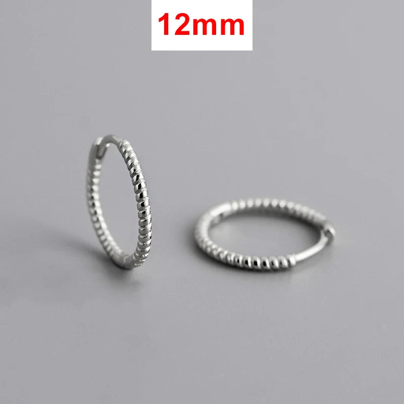 INZATT Echt 925 Sterling Silber Twisted Rope Form 18 Karat Creolen für Frauen Klassischen Feinen Schmuck Geometrische Zubehör