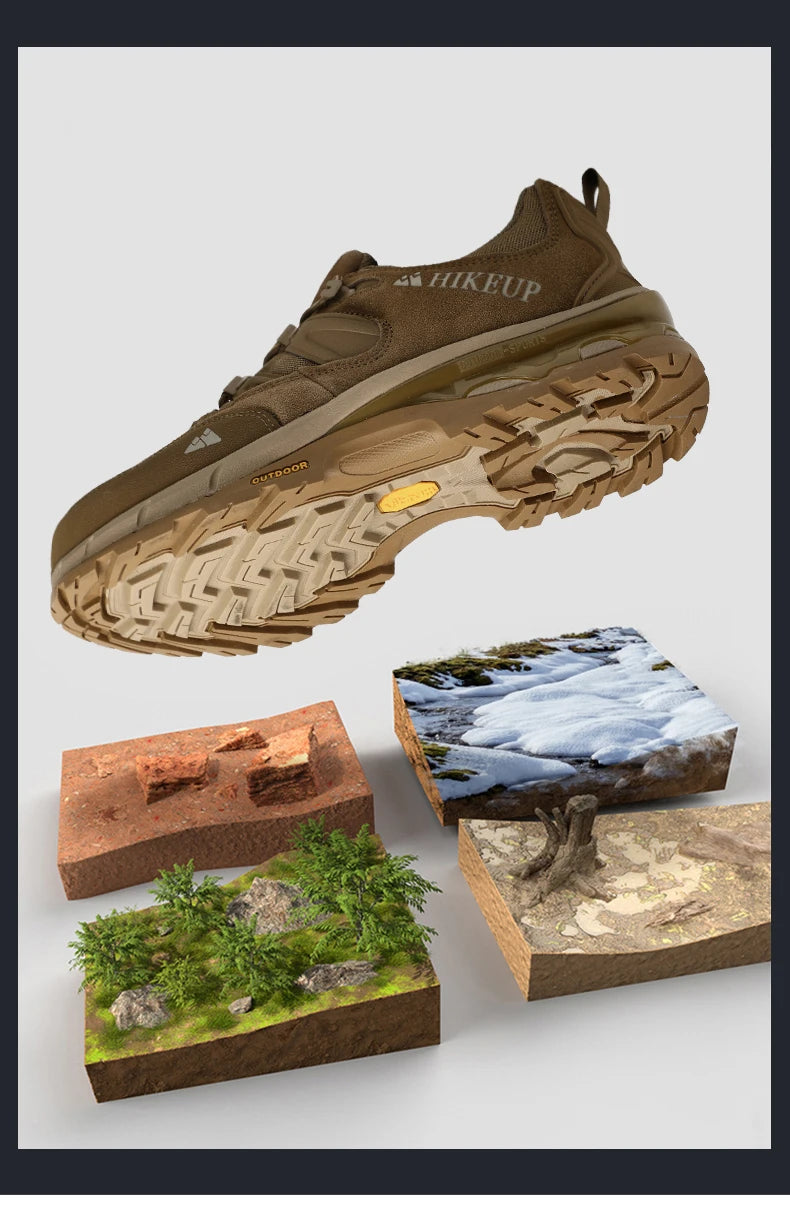 HIKEUP Rutschfeste, verschleißfeste Outdoor-Wanderschuhe, atmungsaktiv, spritzwassergeschützt, Klettern, Herren-Sneaker, Trekking, Tourismus, Bergschuhe
