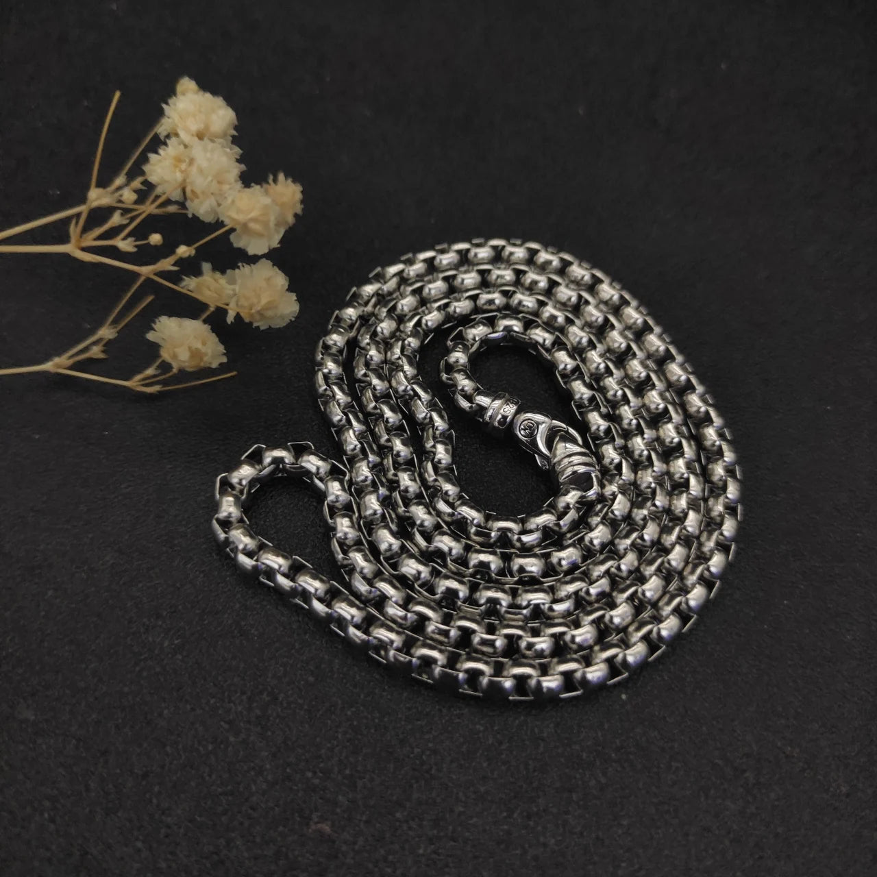 S925 Sterling Silber neue 5MM Box Kette Halskette neutral Mode Persönlichkeit einfache Hip-Hop Trend Retro Luxus Schmuck Party Geschenk