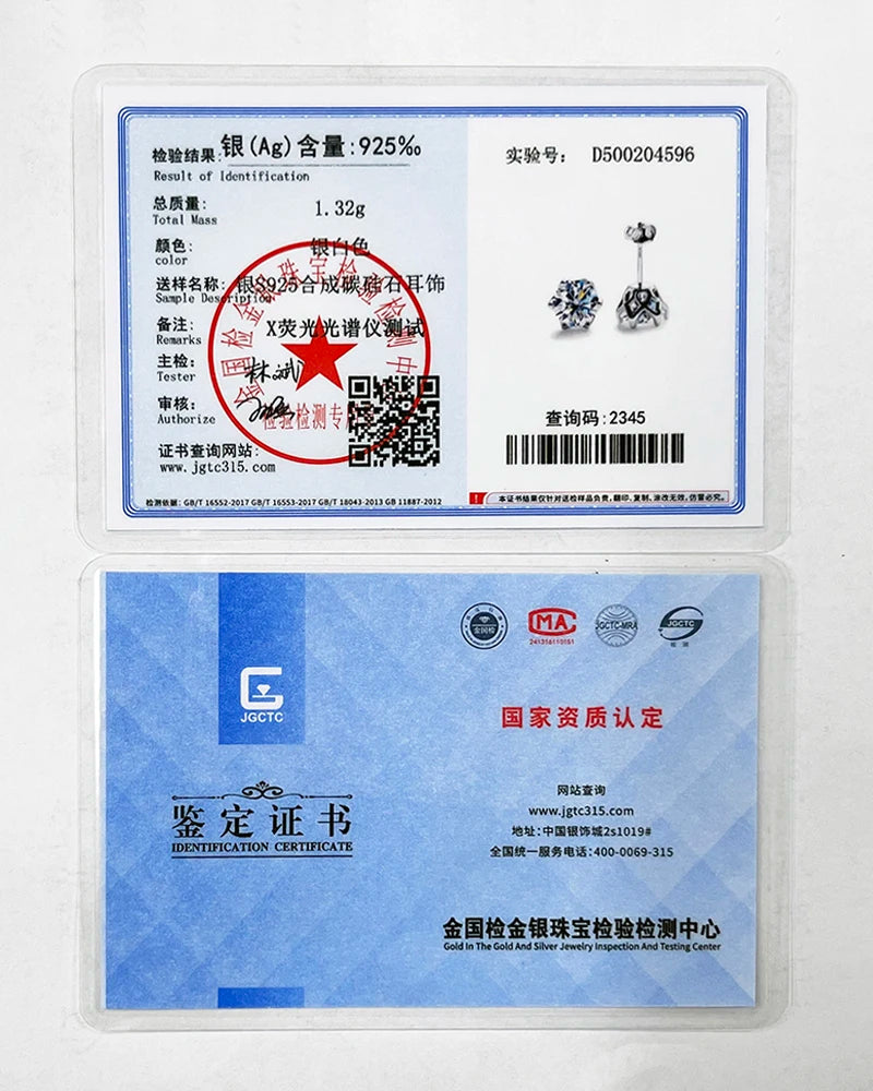 JoyceJelly 1/2/4CT VVS D Farbe Moissanit Russische Cut 8H8A Labor Diamant Stud Ohrringe Für Frauen S925 Sterling silber Edlen Schmuck