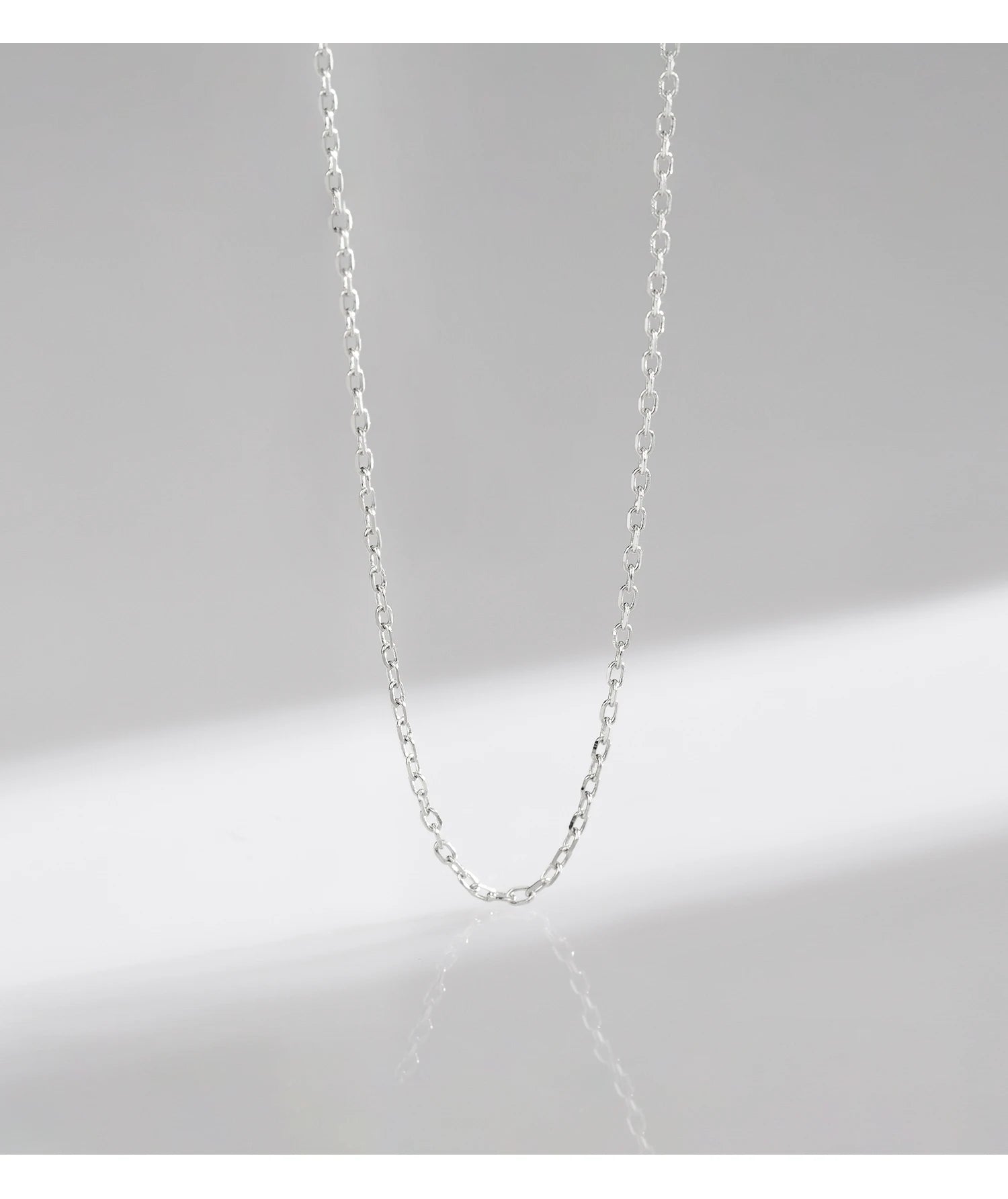 Modian 7 Stil klassische Basic-Kette 925 Sterling Silber Karabinerverschluss verstellbar 40 + 5 cm Halskette edler Schmuck für Frauen schönes Geschenk