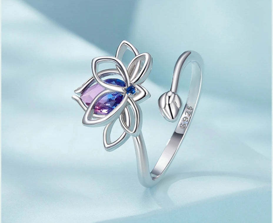 Kristallring Silber 925 Sterling