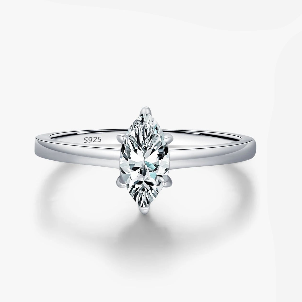 Moissanit D-Farb Ring Silber