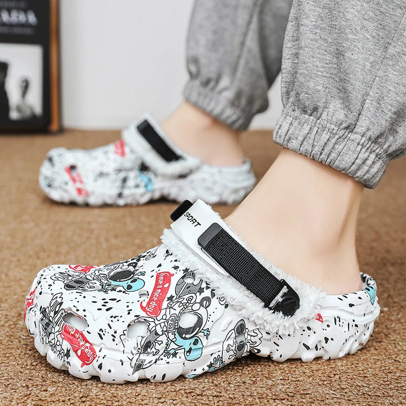 Herren Winter-Hausschuhe Plüsch & Rutschfest