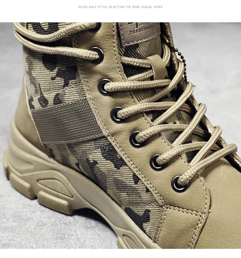 Herbst-Stiefel für Männer – Camouflage High Top